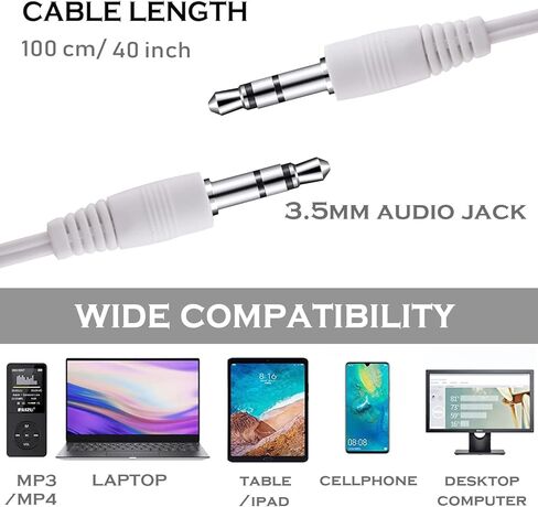 CN-Outlet بالجملة سماعات أذن كبيرة الحجم معبأة بشكل فردي 100 حزمة لهواتف iPhone وAndroid ومشغل MP3 باللون الأبيض in Kuwait