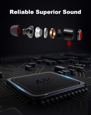 NANAMI Bluetooth Headphones Wireless Earbuds Sports Magnetic Neckband Wireless Headsets, HiFi Stereo Deep Bass Bluetooth 5.0 Earphones IPX7 Waterproof with Mic for Gym Workout Running 15h Playtime in Kuwait