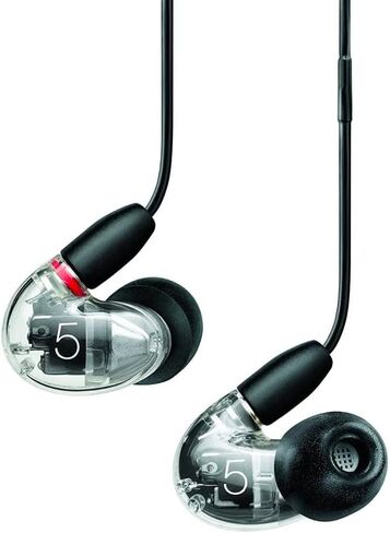 Shure SE535-CL Professional Sound Isolating Earphones, High Definition Sound + Natural Bass, Three Drivers, In-Ear Fit, Detachable Cable, Durable Quality - Clear in Kuwait