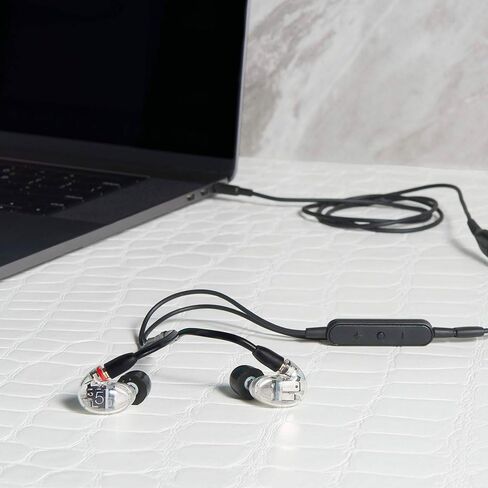 Shure SE535-CL Professional Sound Isolating Earphones, High Definition Sound + Natural Bass, Three Drivers, In-Ear Fit, Detachable Cable, Durable Quality - Clear in Kuwait
