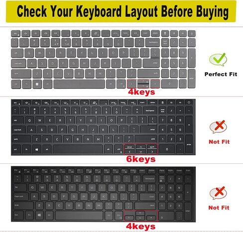 Keyboard Cover for Dell Inspiron 15 7510 5510 5515 5518 3510 3511 3515 3525 & Inspiron 16 7610, Dell Latitude 3520, Dell Vostro 15 5000 5510 15.6,2025 Dell 15 Laptop DC15250 DC15255-Colorful in Kuwait