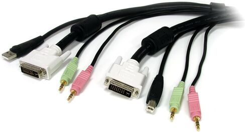 StarTech.com 4 في 1 كابل لـ KVMs مع وصلة DVID4N1USB6) أسود in Saudi Arabia