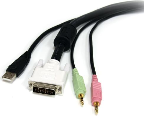 StarTech.com 4 في 1 كابل لـ KVMs مع وصلة DVID4N1USB6) أسود in Saudi Arabia