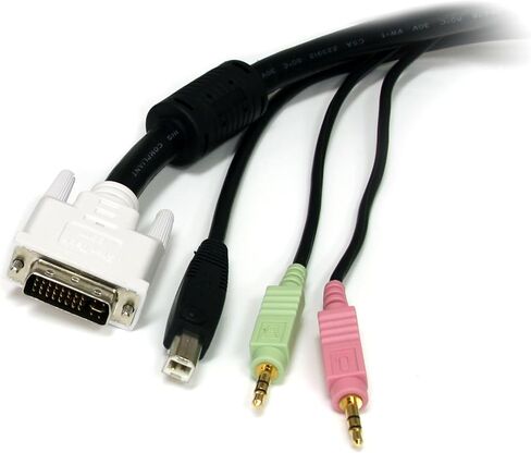 StarTech.com 4 في 1 كابل لـ KVMs مع وصلة DVID4N1USB6) أسود in Saudi Arabia