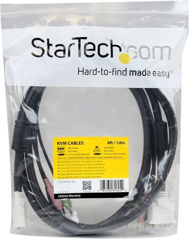 StarTech.com 4 في 1 كابل لـ KVMs مع وصلة DVID4N1USB6) أسود in Saudi Arabia