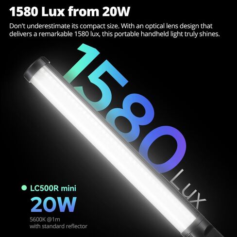 Godox LC500R Mini RGB LED عصا إضاءة قابلة للتعديل 360 درجة بالألوان الكاملة مع Barndoor in Kuwait