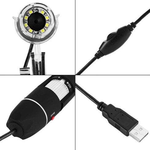 مجهر USB، تكبير 1000X 8 LED USB مجهر رقمي كاميرا فيديو مع حامل in Saudi Arabia