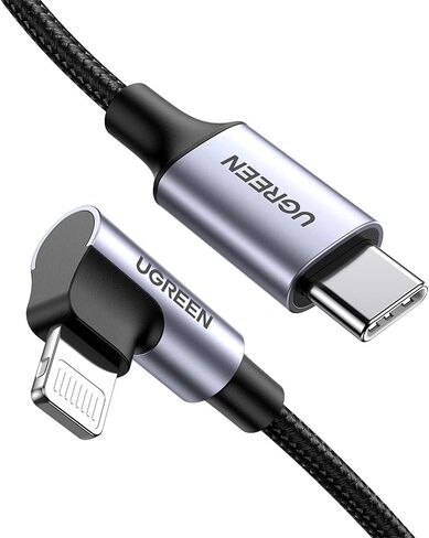 كابل لايتنينج معتمد من UGREEN MFi - كابل USB C إلى Lightning 90 درجة 3FT متوافق مع iPhone 14/14 Pro/14 Pro Max وiPhone 13/12/11/X/XR/XS/8 Series وiPad وAirPods Pro in Saudi Arabia