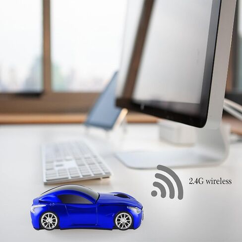ماوس لاسلكي من إليك سبيس، ماوس كمبيوتر رياضي رائع على شكل سيارة ماوس لاسلكي بصري مع جهاز استقبال USB للكمبيوتر المحمول 1600 نقطة في البوصة 3 أزرار أسود in Kuwait