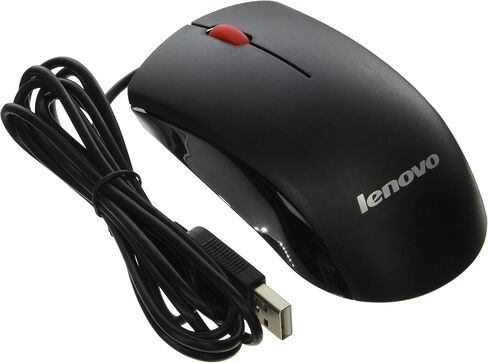 لينوفو ماوس ضوئي اصلي 45J4889 M-U0025-O USB 2 زر اسود واحمر عجلة تمرير للكمبيوتر متوافقة مع ارقام القطع التالية: 45J4888, 25011476, 45J4889, M-U0025-O in Kuwait