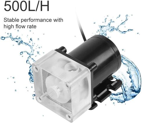G1/4 Inner Thread, 12V DC Ultraquiet CPU Water Pump, G1/4 Thread for PC 500L/H G1/4 Thread Water Pump Noiseless Water Cooling Pump in Saudi Arabia