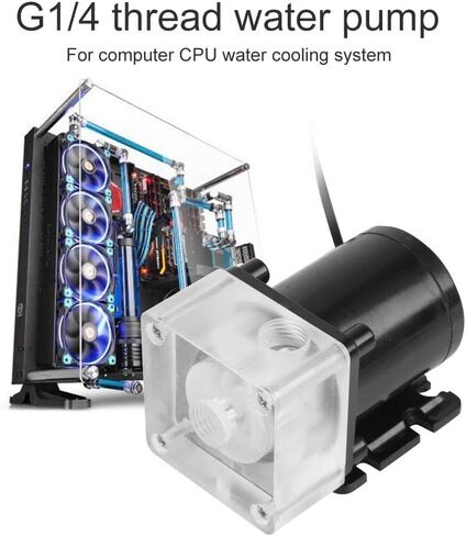 G1/4 Inner Thread, 12V DC Ultraquiet CPU Water Pump, G1/4 Thread for PC 500L/H G1/4 Thread Water Pump Noiseless Water Cooling Pump in Saudi Arabia