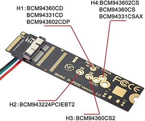 بطاقة WiFi من Cablecc NGFF A/E-Key إلى محول M.2 NGFF Key-M NVME SSD لـ AX200 6 5.1 in Saudi Arabia