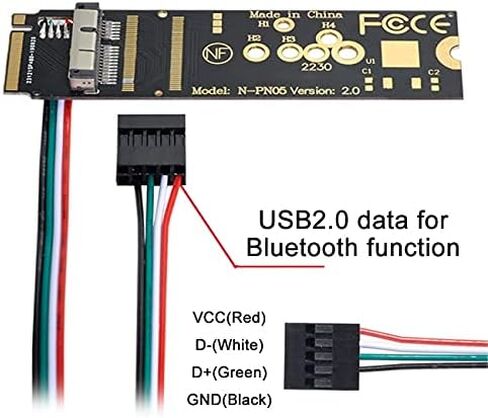 بطاقة WiFi من Cablecc NGFF A/E-Key إلى محول M.2 NGFF Key-M NVME SSD لـ AX200 6 5.1 in Saudi Arabia