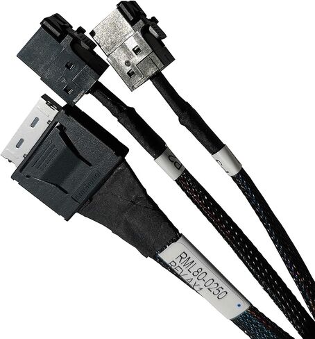 كابل DiLiVing oCulink 8X (SFF-8611 80pin) إلى 2Port HD Mini SAS(SFF-8643 36pin) (80 سم) in Kuwait