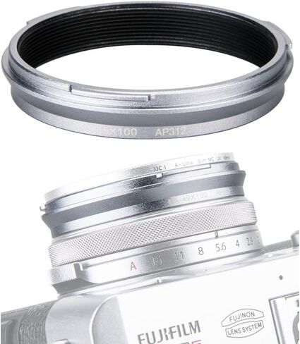 49mm Metal Lens Filter Adapter Ring for Fujifilm Fuji X100V X100F X100T X100S X100 X70 Camera & Wide Conversion Lens WCL-X100 II Installing UV CPL ND Filter Lens Cap Replace Fujifilm AR-X100 Black in Saudi Arabia