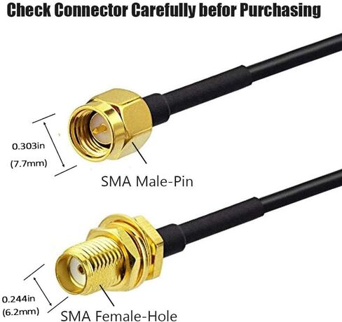 CORONIR 2 حزمة 33ft SMA تمديد كابل SMA ذكر إلى SMA أنثى RF موصل محول واي فاي هوائي تمديد كابل in Kuwait