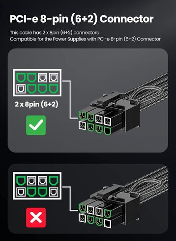 Fasgear 600W PCIe 5.1 12VHPWR GPU Power Cable 70cm in Kuwait