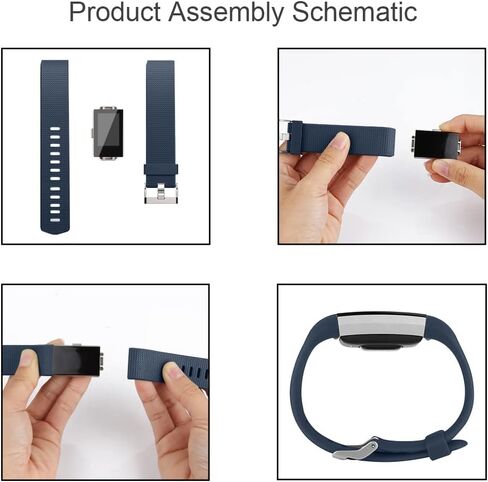 3 عبوات من الأربطة الرياضية المتوافقة مع Fitbit Charge 2 Bands للنساء والرجال، أشرطة معصم بديلة قابلة للتعديل لـ Fitbit Charge 2 HR صغيرة وكبيرة in Kuwait