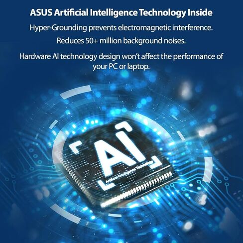 اسس محول ميكروفون بخاصية الغاء الضوضاء بتقنية الذكاء الاصطناعي، اسود، 1، 90YH02L1-B2UA00، محول ميكروفون اسس AI NC / USB-A، سلكي in Kuwait