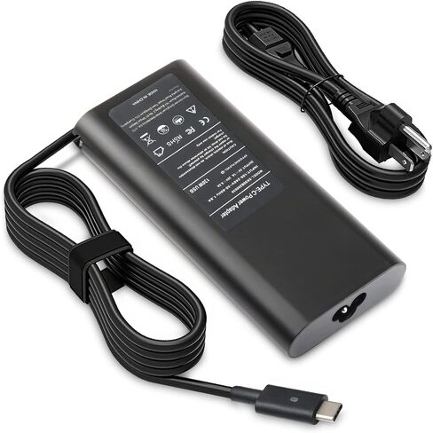 شاحن كمبيوتر محمول لـ Dell، محول طاقة شاحن كمبيوتر محمول USB C بقدرة 130 وات لجهاز Dell XPS 15 9500، 15 9510، 15 9575 2 في 1؛ ديل XPS 17 9700، 17 9710، مصدر طاقة Dell HA130PM170 مزود بسلك in Kuwait