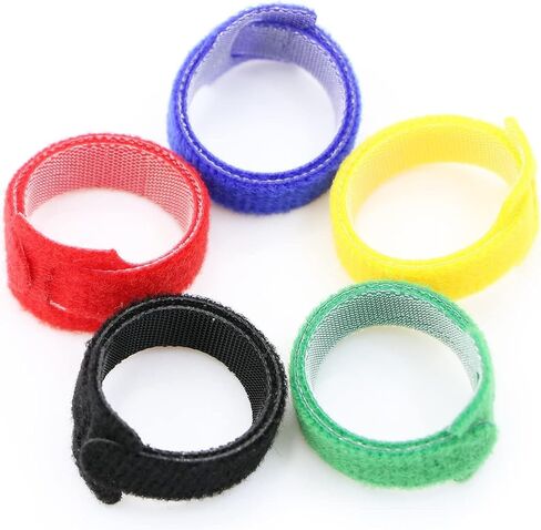 50pcs Reusable Fastening Adjustable Cable Ties Wire Management 8 Inch (Blue) in Saudi Arabia
