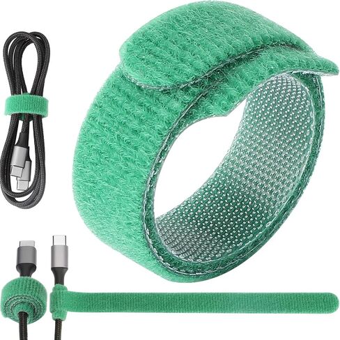 50pcs Reusable Fastening Adjustable Cable Ties Wire Management 8 Inch (Blue) in Saudi Arabia