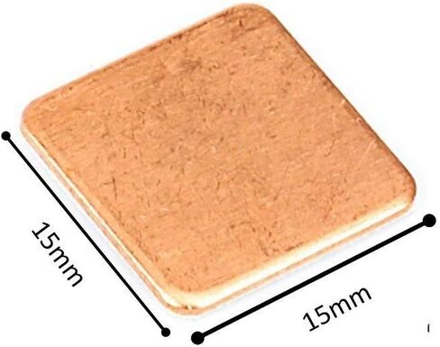 Easycargo 20pcs Heatsink Copper Pad Shims 15mmx15mm for Cooling Laptop GPU CPU IC Chips VGA RAM (15x15x1.8) in Kuwait