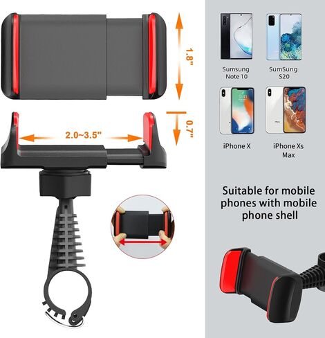 حامل هاتف LUOLED للضوء الحلقي، حامل هاتف قابل للدوران 360 درجة، مرفق ضوء حلقي، مرفق هاتف للحامل ثلاثي القوائم، متوافق مع الهواتف الذكية، للحوامل الثلاثية، والمكياج، ومؤتمرات الفيديو، عبوة واحدة in Kuwait