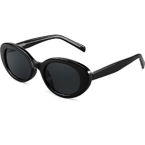 FEISEDY Sunglasses Womens, Retro Oval Sun Glasses Men, Small 90s Style B4128
