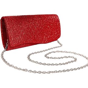 AIJUN Clutch Purses for Women Sequin Envelope Evening Bag Party Prom Purse Bride Wedding Handbag with Chain