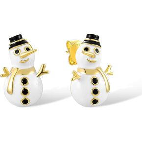 Santuzza Christmas Tree/Bow Wreath/Snowman/Reindeer Sleigh Earrings Christmas Jewelry Gift for Women Girls