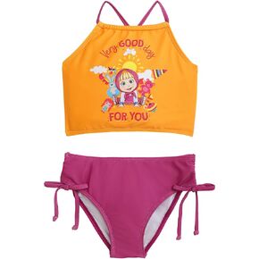 طقم بيكيني مكون من قطعتين بأشرطة سباغيتي للفتيات من ماشا آند ذا بير in Kuwait