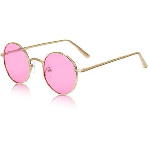 Sunny Round Sunglasses Hippie Vintage Small Circle Gold Glasses