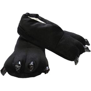 Adult Cute Plush Animal Paw Slippers Fuzzy Warm House Shoes