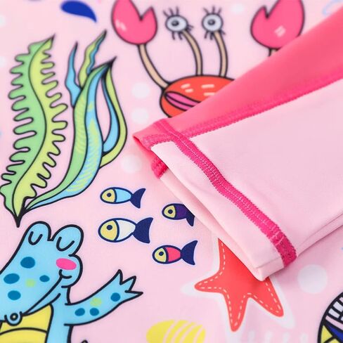 ملابس سباحة للفتيات من OFIMAN ملابس سباحة للأطفال من قطعة واحدة للحماية من الطفح الجلدي للفتيات الصغيرات أثناء ركوب الأمواج والسباحة من سن 3 إلى 14 عامًا in Kuwait