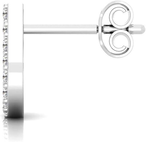 أقراط مرصعة بمرساة من الفضة الإسترلينية عيار 1/4 قيراط معتمدة من IGI للنساء (لون J-K، نقاء I2-I3), معدن حجر, الماس in Kuwait