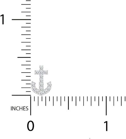 أقراط مرصعة بمرساة من الفضة الإسترلينية عيار 1/4 قيراط معتمدة من IGI للنساء (لون J-K، نقاء I2-I3), معدن حجر, الماس in Kuwait