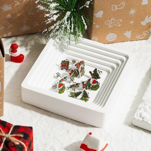 6 أزواج من أقراط عيد الميلاد الوحش الأخضر مجموعة شجرة عيد الميلاد سانتا قبعة قطرة تتدلى الأقراط الأزرار الشتاء عطلة الأقراط الاكريليك تأثيري مجوهرات اكسسوارات هدايا عيد الميلاد للنساء الفتيات in Kuwait