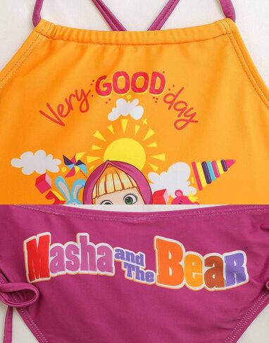 طقم بيكيني مكون من قطعتين بأشرطة سباغيتي للفتيات من ماشا آند ذا بير in Kuwait