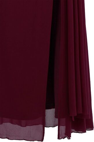 Angel-fashions المرأة كتف واحد Ruching الديكور الشريط ثوب السهرة الناعمة in Kuwait