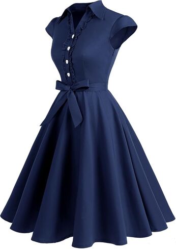 Wedtrend Women's 1950s Retro Rockabilly Dress Cap Sleeve Vintage Swing Dress in Kuwait