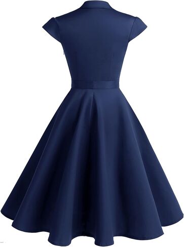 Wedtrend Women's 1950s Retro Rockabilly Dress Cap Sleeve Vintage Swing Dress in Kuwait