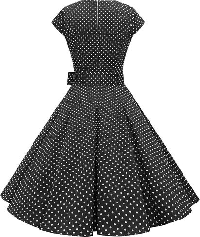 Dressystar Women Vintage 1950s Retro Rockabilly Prom Dresses Cap-Sleeve in Saudi Arabia