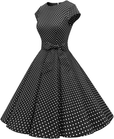 Dressystar Women Vintage 1950s Retro Rockabilly Prom Dresses Cap-Sleeve in Saudi Arabia