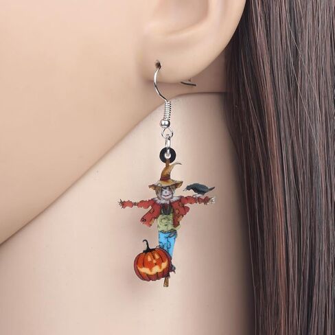 WEVENI Acrylic Halloween Zombie Mummy Earrings Nurse Dangle Fashion Sugar Skull Jewelry for Women Girls Novelty Gift in Saudi Arabia