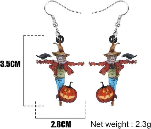 WEVENI Acrylic Halloween Zombie Mummy Earrings Nurse Dangle Fashion Sugar Skull Jewelry for Women Girls Novelty Gift in Saudi Arabia