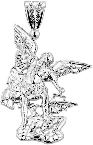 925 Sterling Silver Catholic Charm Saint Michael The Archangel Pendant in Saudi Arabia