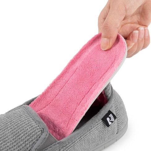 RockDove Women's Two-Tone Hoodback Slipper with Removable Insole | Indoor/Outdoor Sole, Non-Slip, Lightweight, Machine Washable, Stylish, Skin-Friendly, Breathable, Gift-Ready in Saudi Arabia