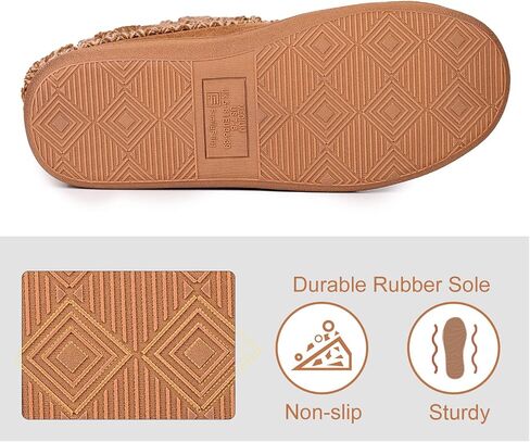FamilyFairy Women's Woolen Yarn Knit Bootie Slippers Comfy Warm Plush Fleece Memory Foam House Shoes for Indoor Outdoor in Saudi Arabia